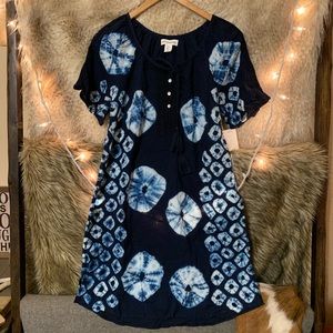 Artisan NY Blue Tie Dye Dress